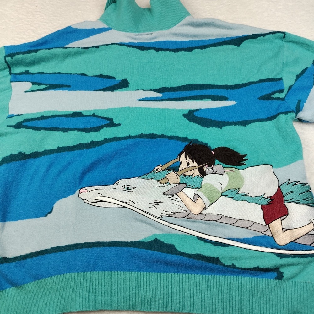BoxLunch Spirited Away Chihiro & Haku Scenic Cardigan 2XL women's Stretch